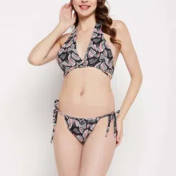 Secrets By ZeroKaata Black Printed Bikini Set-picture-42