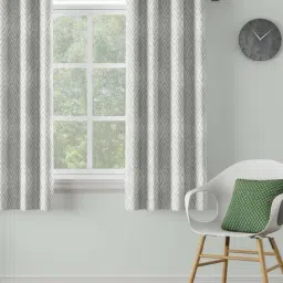 DDECOR Live Beautiful White Polyester 5 ft Window Curtain-image-68