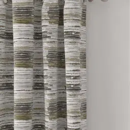 GM Skylight Prints Grey 7 Ft. Door Curtain - Set of 2 image 2