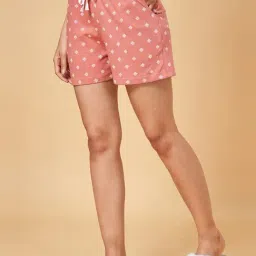 YU by Pantaloons Green & Peach Cotton Printed Shorts - Pack Of 2 image 2