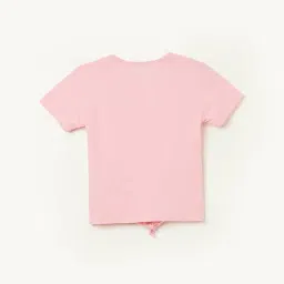 Fame Forever by Lifestyle Girls Pink Cotton Printed T-Shirt image 2