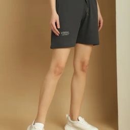 Vimal Jonney Dark Grey Regular Fit Mid Rise Shorts-picture-38