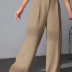 Next One Women Smart High-Rise Easy Wash Pleated Trousers-image-52
