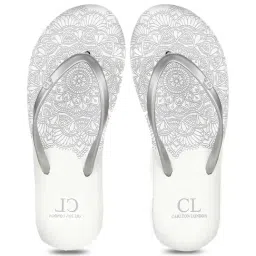 Carlton London Women's Silver & White Flip Flops-image-25
