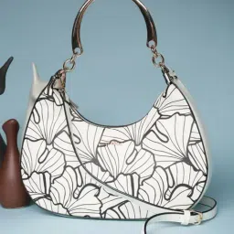 Allen Solly White Printed Hobo Bag-picture-32