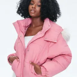 Forever 21 Pink Quilted Pattern Jacket-image-0