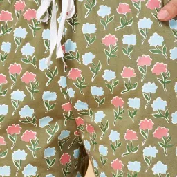 YU by Pantaloons Green & Peach Cotton Printed Shorts - Pack Of 2 image 5