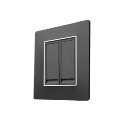 HOSPER PremiumGrey Series Flat Switch 2 Module 3x3 inch, RSCP02-picture-37