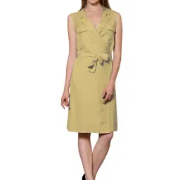 PATRORNA Gold Regular Fit Wrap Dress-picture-21