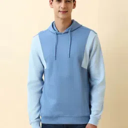 Allen Solly Blue Cotton Regular Fit Hoodie-picture-26