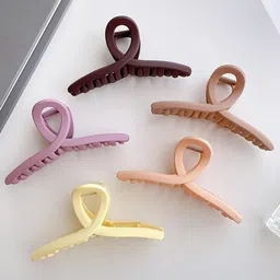 badodiya's Women Set of 7 Matt Finished T-Shapes Claw Clip image 3