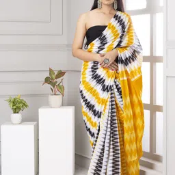 Pinkcity Trade World Pure Cotton Block Print Saree-picture-15