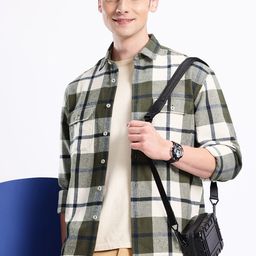 Aeropostale Men Premium Checked Pure Cotton Casual Shirt-picture-5