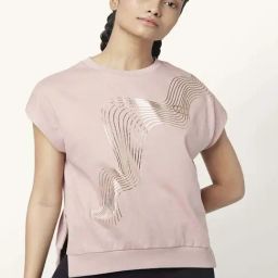 Ajile by Pantaloons Pink Cotton Printed Sports Top-picture-21