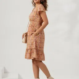 Zenava by Myntra Floral Print Fit & Flare Dress image 4