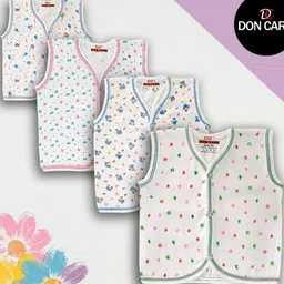 DON CARE Pack of 4 Printed Baby Vest-picture-31