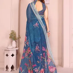 SYMVI Floral Printed Kota Saree image 5