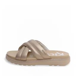 Kickers Women's NEALINE-IN Gold Cross Strap Sandals image 3