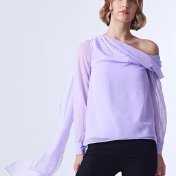 Cover Story Lavender Regular Fit Top-picture-10