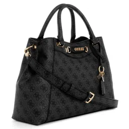 GUESS Coal EMERA Printed Medium Girlfriend Satchel image 3