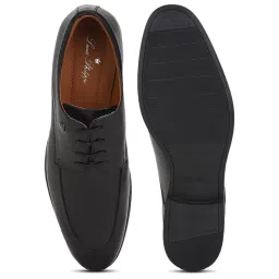 Louis Philippe Men's Black Derby Shoes image 3