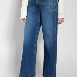 American Eagle Blue Cotton Solid Jeans image 3