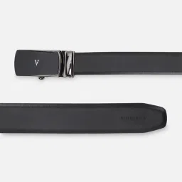 Van Heusen Black Leather Solid Waist Belt image 3