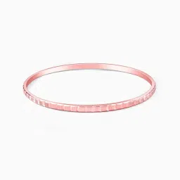 GIVA 92.5 Sterling Silver Rose Gold Linear Cuts Bangle image 3