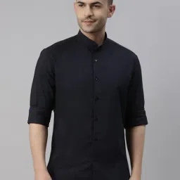 Bushirt Navy Cotton Regular fit Solid Shirt-picture-45