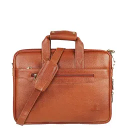 Mochi Tan Solid Laptop Messenger Bag-picture-45