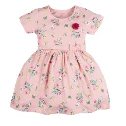 Plum Tree Kids Pink Floral Print Frock-picture-14