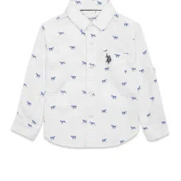 U.S. Polo Assn. Kids White Printed Shirt-picture-19