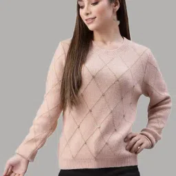 Mafadeny Peach Embellished Sweater-picture-23