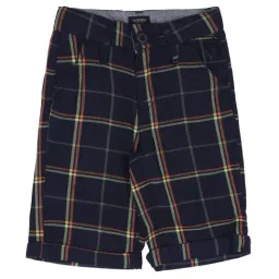 allen solly junior Allen Solly Kids Navy Checks Shorts-picture-31