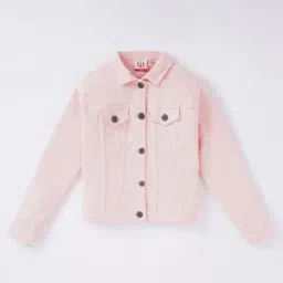 Ed-a-Mamma Kids Pink Cotton Regular Fit Full Sleeves Jacket-image-12