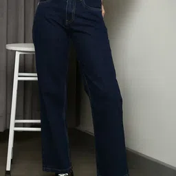 R.Code by The Roadster Life Co. Women Jean Boyfriend Fit High-Rise Acid Wash Stretchable Jeans-image-72