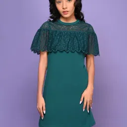 LilPicks Kids Teal Solid Dress-picture-35