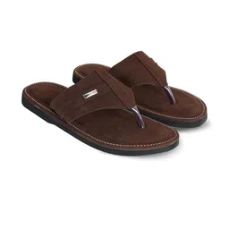 DFR Men Brown Fabric Comfort Sandals image 2