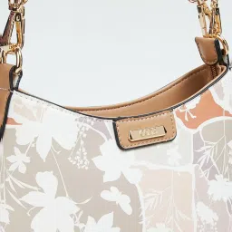 Code by Lifestyle Taupe Printed Hobo Bag image 3