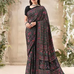 DURGA EMPORIO Floral Pure Crepe Saree-picture-14
