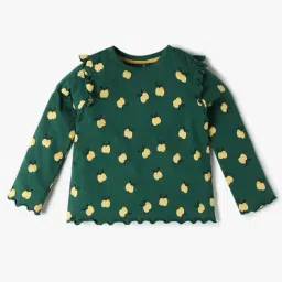 GAP Girls Green Cotton Printed Top-image-37