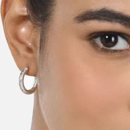 Zaveri Pearls Rose Gold Silver & Gold Tone Set of 6 Semi-Hoop Earrings-ZPFK17706 image 3