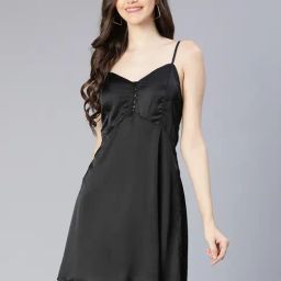 Oxolloxo Black Regular Fit Skater Dress-picture-42