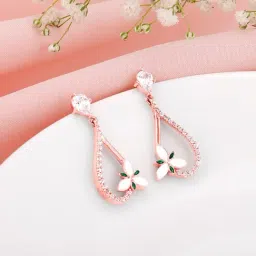 GIVA 925 Sterling Silver Bhumi Terrific Trillium Drop Earrings For Women-picture-43