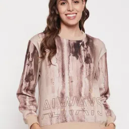 MADAME Beige Graphic Print Sweatshirt-image-86