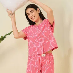 Sweet Dreams Pink Printed Shorts Set image 3