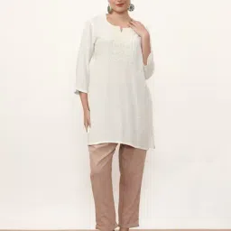 Jaipur Kurti White Embroidered Kurta-picture-34