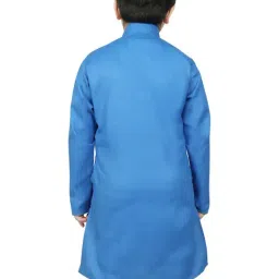 SG Yuvraj Kids Blue Solid Kurta image 2