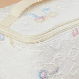 Ginger by Lifestyle Embroidered White Pouch image 3