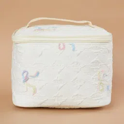 Ginger by Lifestyle Embroidered White Pouch image 2